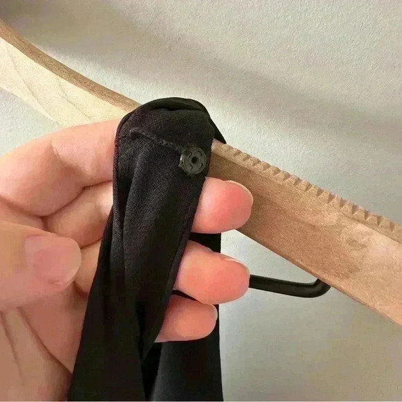 J Crew Sz T4 Black 100% Silk Surplice V Neck Sleeveless Formal Midi Dress Empire - Picture 6 of 11